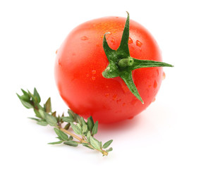 Wall Mural - Ripe tomato isolated.