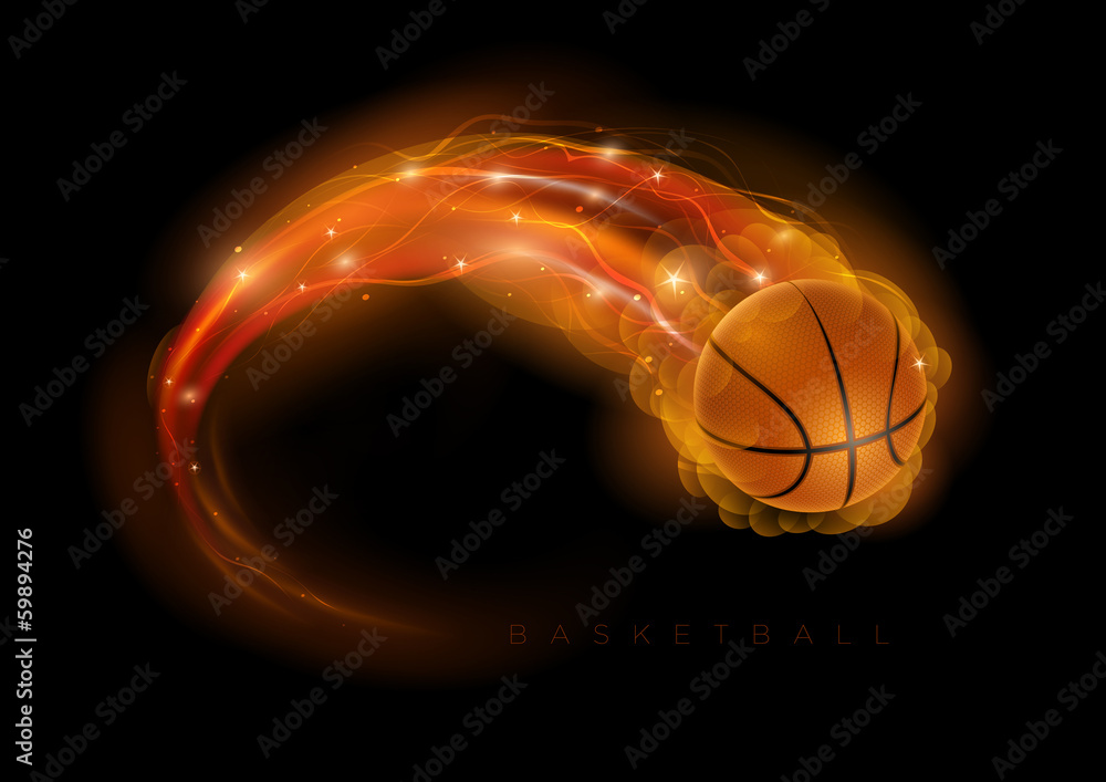 Basketball comet - obrazy, fototapety, plakaty 
