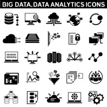 Big Data Icon Set, Data Analytic Icons