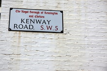 London Street Sign, Kenway Road, Borough Of Kensington And Chels