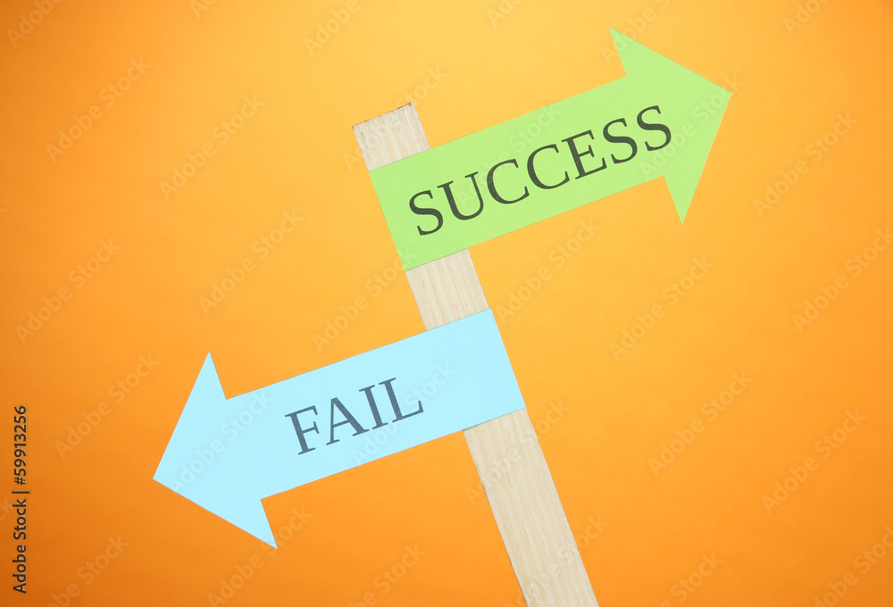 Conceptual  road signs on choice and decisions