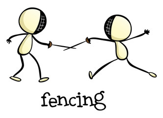 Canvas Print - Fencing activity