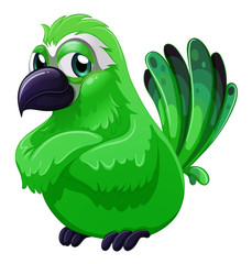 Wall Mural - A scary green bird