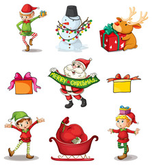 Poster - Nine different christmas decors