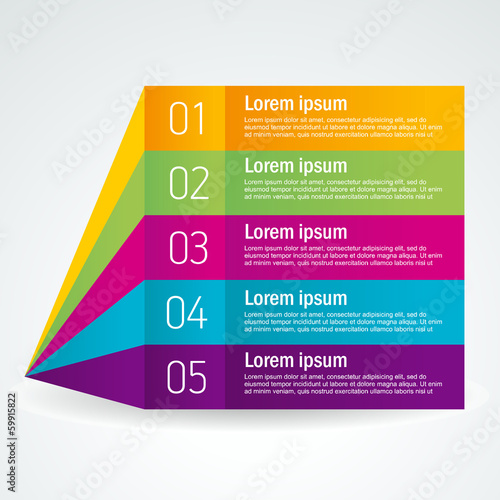 Fotografie, Obraz number list perspective arrow cursor element set
