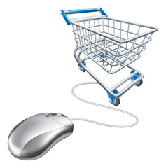 Wall Mural - Mouse shopping cart