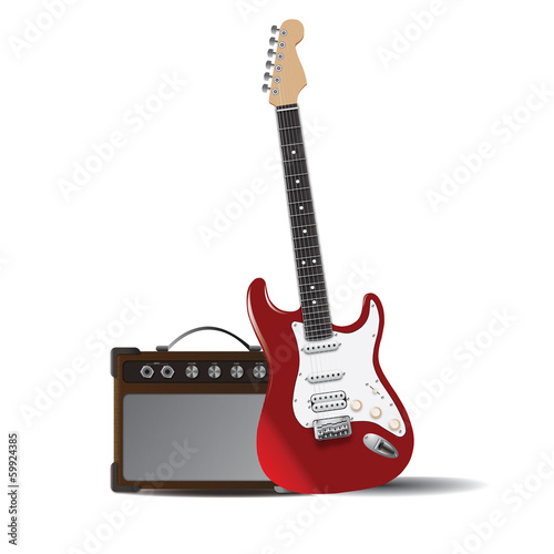 Obraz na płótnie canvas dwuczęściowy "dyptyk" Gitara