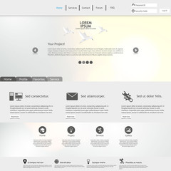 Canvas Print - Modern Website Template /Vector/