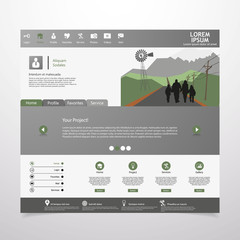 Wall Mural - fat website template
