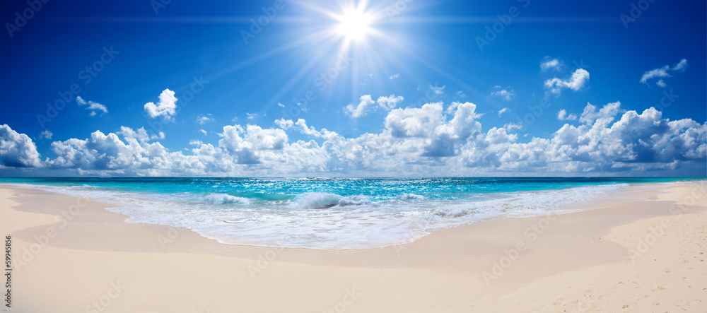 Obraz na płótnie tropical beach and sea - landscape w salonie