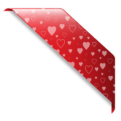 Wall Mural - VALENTINE banner (hearts ribbon button icon label stamp)