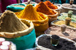 © Curioso.Photography - Indian colored spices at local market.