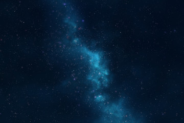 Wall Mural - night sky - universe filled with stars, nebula and galaxy