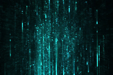 Poster - Abstract data stream matrix like background