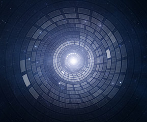 Wall Mural - abstract circular science fiction futuristic background