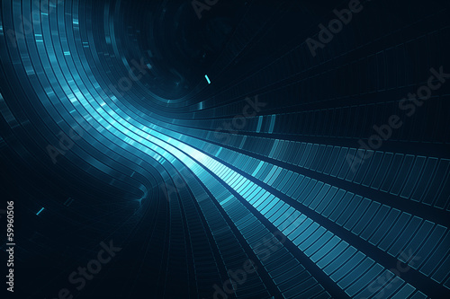 Naklejka samoprzylepna 3d abstrakcjonistyczny futurystyczny tło - podróż kosmiczna - teleportuje