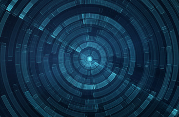 Wall Mural - abstract circular science fiction futuristic background