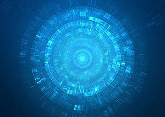 Wall Mural - abstract circular science fiction futuristic background