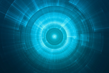 Wall Mural - abstract circular science fiction futuristic background