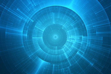 Abstract circular science fiction futuristic background