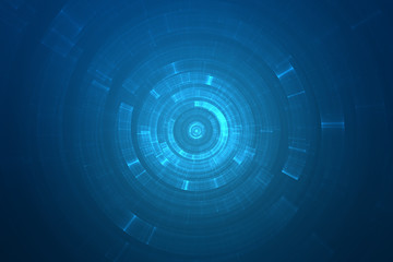 Wall Mural - abstract circular science fiction futuristic background