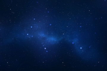 Wall Mural - deep blue night sky filled with stars and space dust