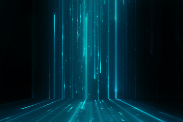 Wall Mural - abstract data stream matrix like background