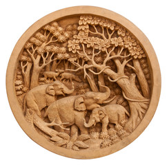 Poster - Carved Thai elephant