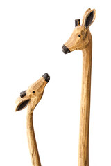 wooden giraffes