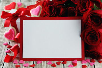 Wall Mural - card with roses