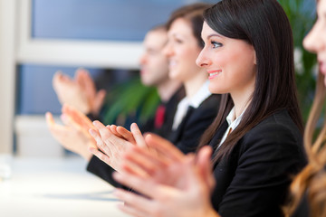 Poster - Businesspeople having a meeting