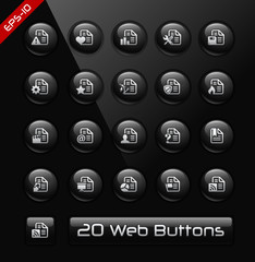 Wall Mural - documents icons - 2 of 2 // black label series