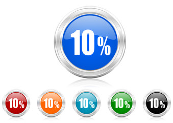 Aufkleber - 10 percent icon vector set