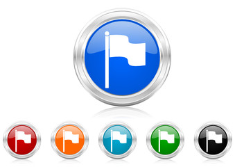 Leinwandbilder - flag icon vector set
