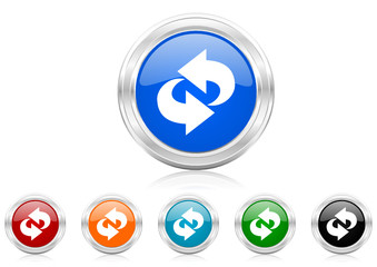 Poster - rotation icon vector set