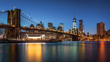 Brooklyn Bridge at dusk