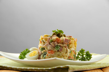 Wall Mural - Russian traditional salad Olivier,