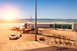 © zhu difeng - airplane stop in the airport