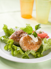 Poster - fish or meat  rissole