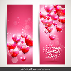 Poster - Valentine's Day pink banners