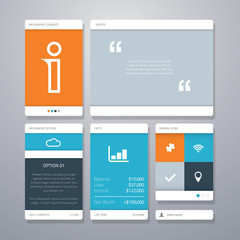 Fototapete - User interface (ui) and infographic vector elements.