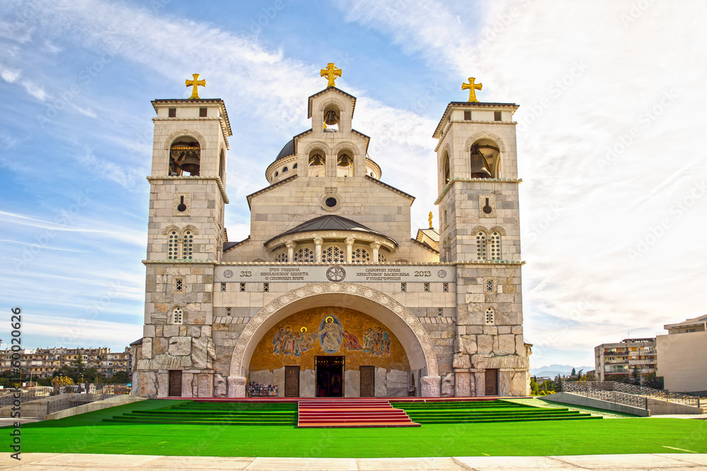 Obraz na płótnie Christ's Resurrection church, Podgorica, Montenegro w salonie