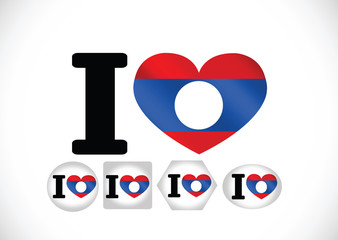 Poster - Flag of Laos themes idea design