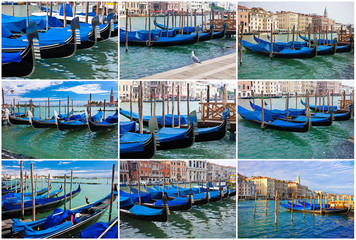 Canvas Print - Gondolas in Venice