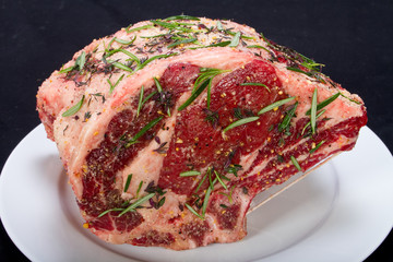 Raw Angus Standing Prime Rib Roast