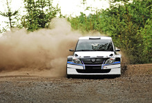 Rally Car In Action - škoda Fabia S2000