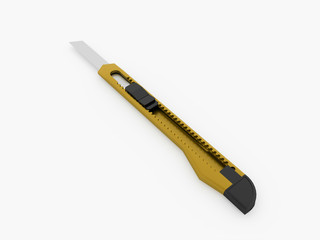 Yellow cutter for paper rendered