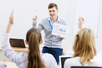 Poster - Teacher at lesson