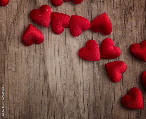 Foto-Vorhang - Rote Herzen (von Pixxs)