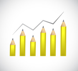 pencil business graph illustration design